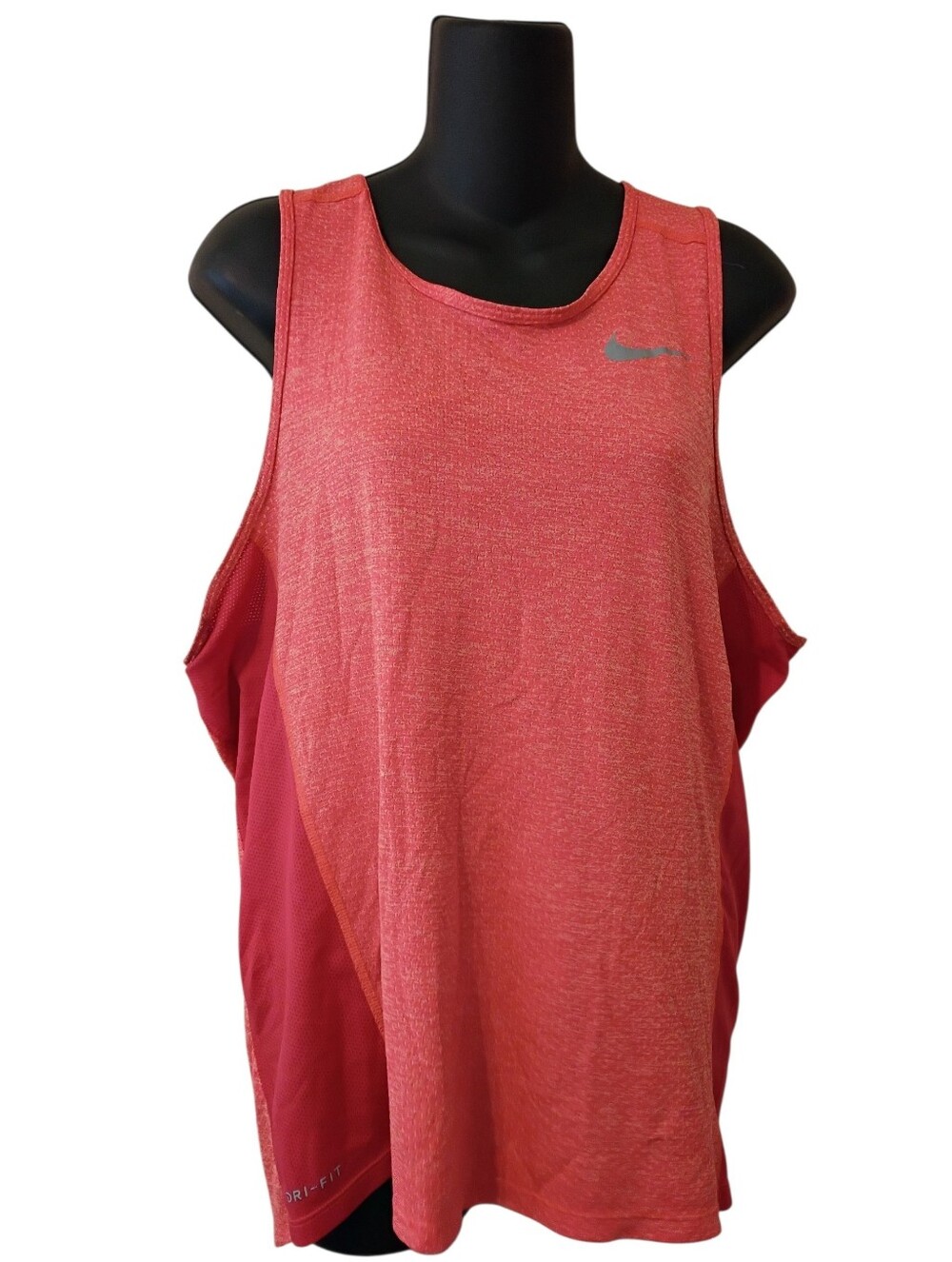 Nike Orange Gray Athletic Workout Tank Top